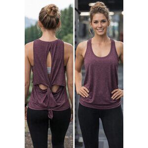 Lululemon size 10 Hold & Let Flow Tank Heathered Black Cherry